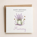 Personalised Lavender Theme Birthday Card for Wife, Mum, Grandma, Daughter, Auntie, Sister etc