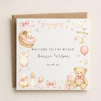 Personalised New Baby Girl Card