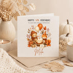 Personalised Autumn Theme Birthday Card for Daughter, Son, Brother, Sister Friend etc