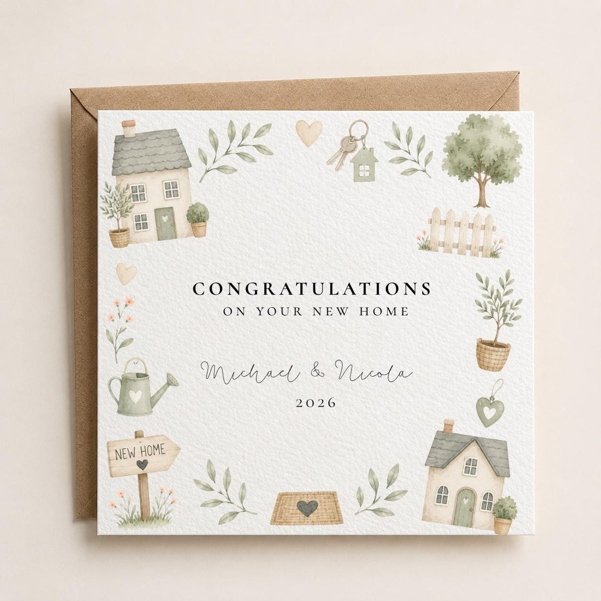 Personalised New Home Card