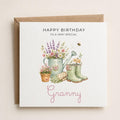 Personalised Gardening Theme Birthday Card for Wife, Mum, Grandma, Daughter, Auntie, Sister etc