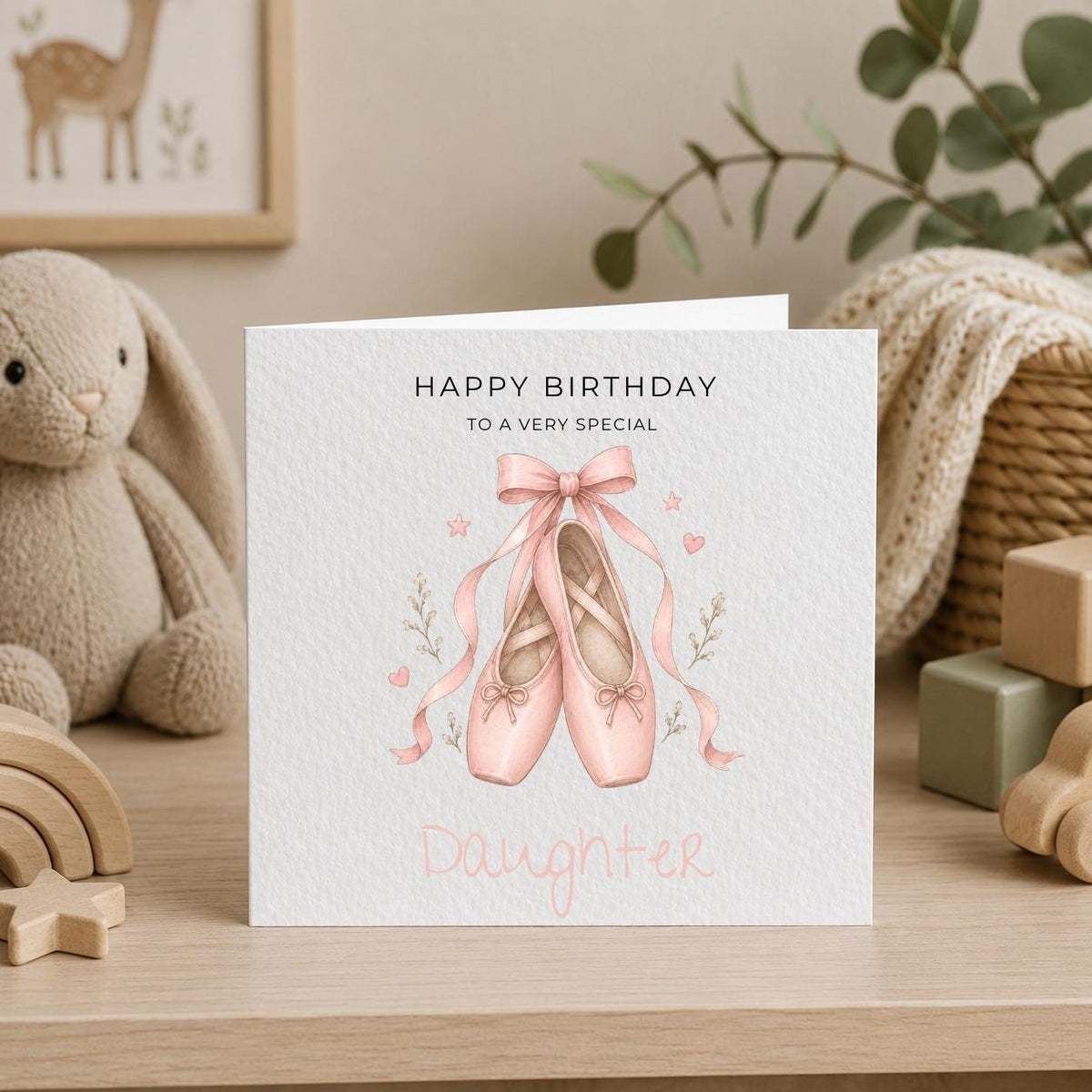 Personalised Ballet Theme Birthday Card for Daughter, Granddaughter, Sister etc