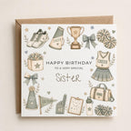 Personalised Cheerleading Theme Birthday Card for Daughter, Granddaughter, Sister etc