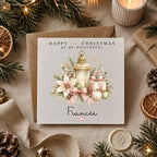 Personalised Christmas Card | Vintage Festive Greeting | Luxury Xmas Keepsake | Completely Customisable | Pretty Christmas