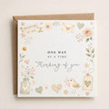Thinking of You Card: Vintage Floral Bird Design