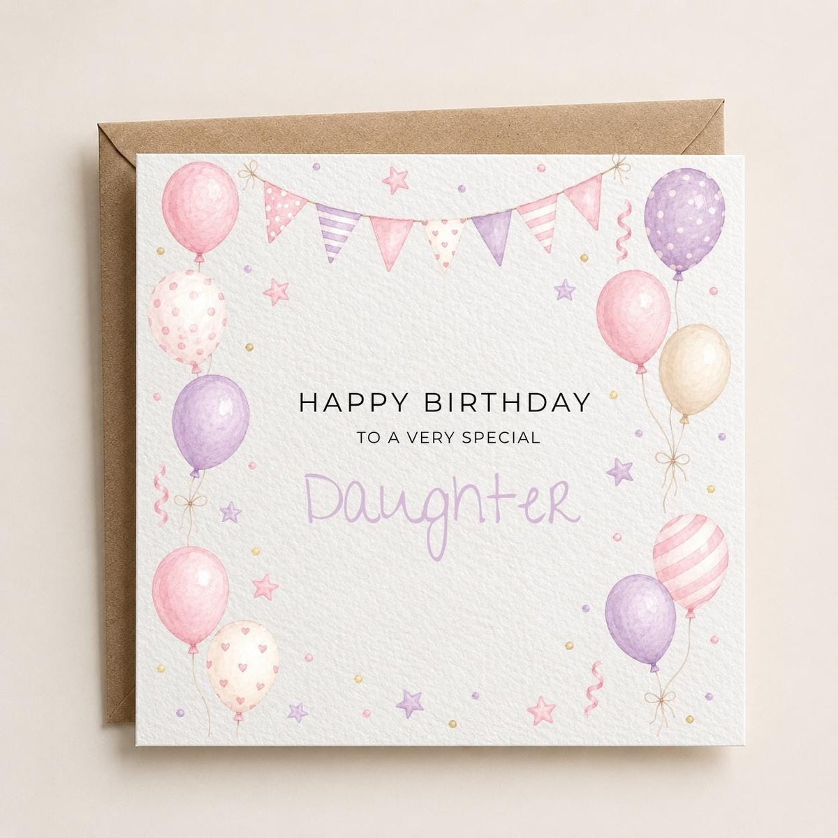 Personalised Birthday Theme Birthday Card for Daughter, Granddaughter, Sister etc