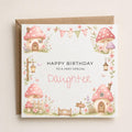 Personalised Mushroom Theme Birthday Card for Daughter, Granddaughter, Sister etc