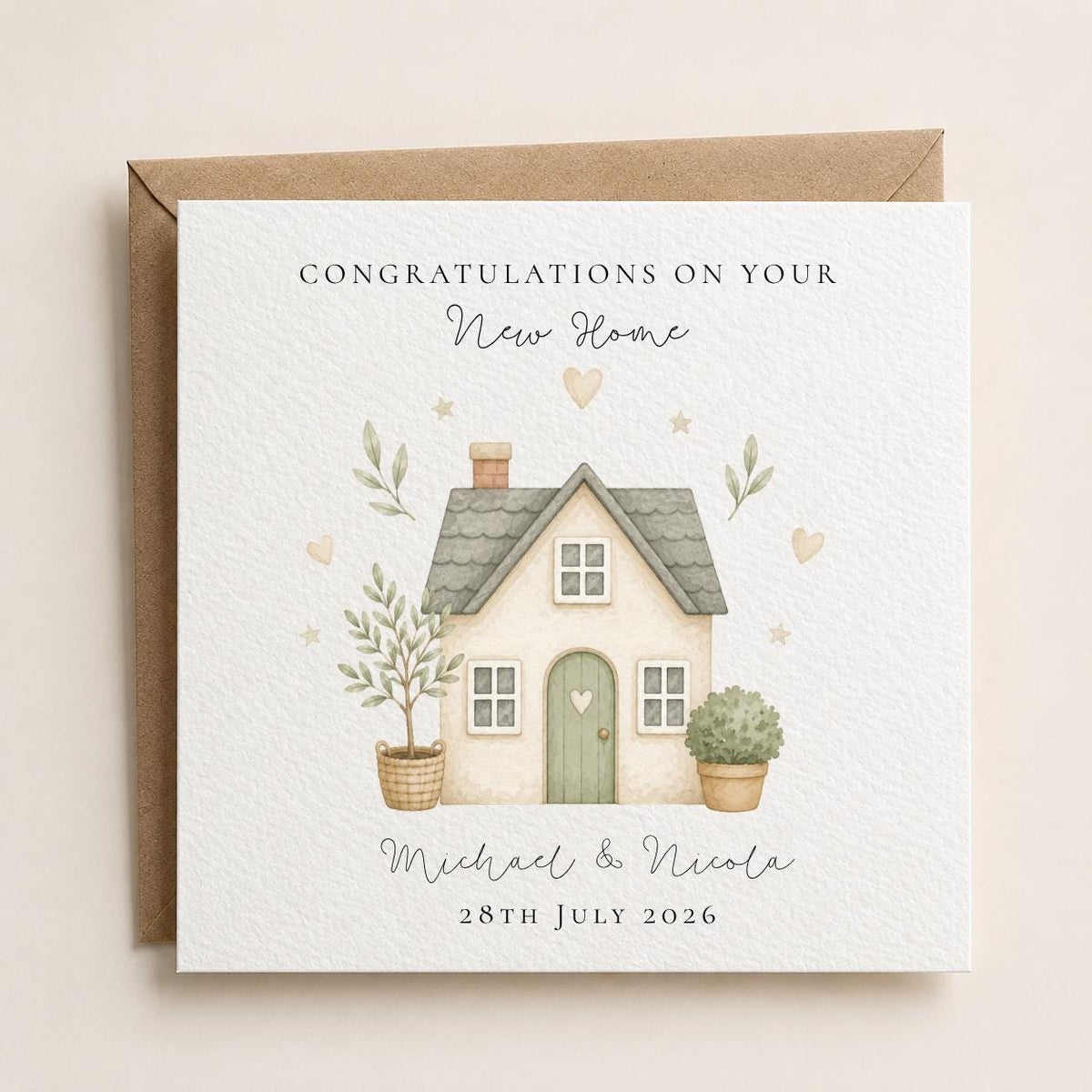 Personalised New Home Card