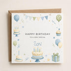 Personalised Birthday Theme Birthday Card for Son, Grandson, Brother etc