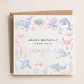 Personalised Ocean Theme Birthday Card for Daughter, Granddaughter, Sister etc