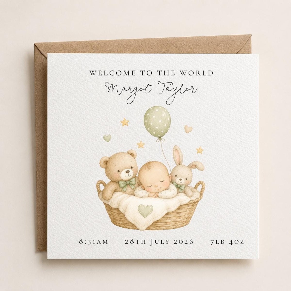 Personalised New Baby Card
