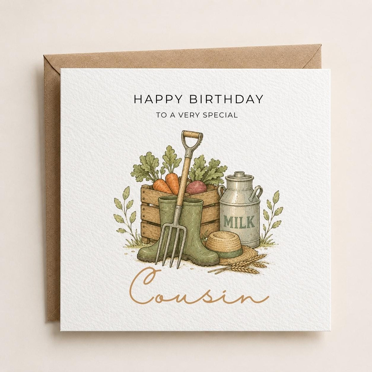Personalised Farmer Theme Birthday Card for Husband, Dad, Grandad, Son,  Uncle, Brother etc