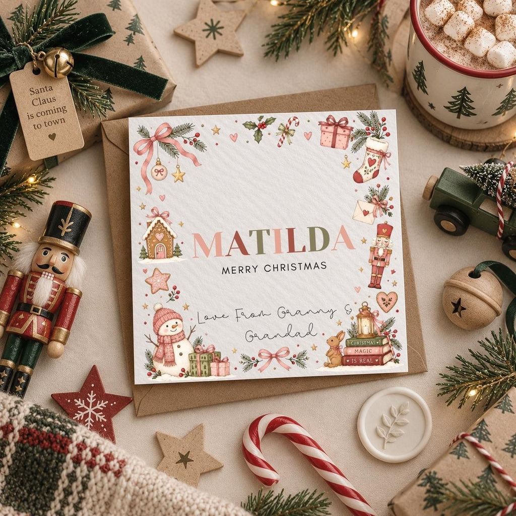 Personalised Christmas Card | For Children | Completely Customisable | Festive Children's Greetings Card