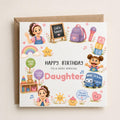 Personalised Teacher Rachel Theme Birthday Card for Daughter, Sister, Friend etc