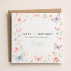 Personalised Butterfly Theme Birthday Card for Daughter, Granddaughter, Sister etc