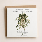 Personalised Christmas Card | Vintage Festive Greeting | Luxury Xmas Keepsake | Completely Customisable | Elegant Mistletoe Christmas