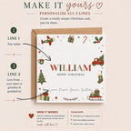 Personalised Christmas Card | For Children | Completely Customisable | Festive Children's Greetings Card