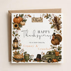 Personalised Thanksgiving Theme Greetings Card, Completely Customizable
