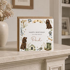 Personalised Spaniel Dog Theme Birthday Card for Husband, Dad, Grandad, Son,  Uncle, Brother etc