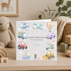 Personalised Transport Theme Birthday Card for Son, Grandson, Brother etc