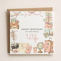 Personalised Travel Theme Birthday Card for Wife, Mum, Grandma, Daughter, Auntie, Sister etc