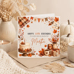 Personalised Autumn Theme Birthday Card for Son, Daughter, Sister,  Brother, Friend etc