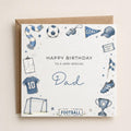 Personalised Football Theme Birthday Card for Husband, Dad, Grandad, Son,  Uncle, Brother etc