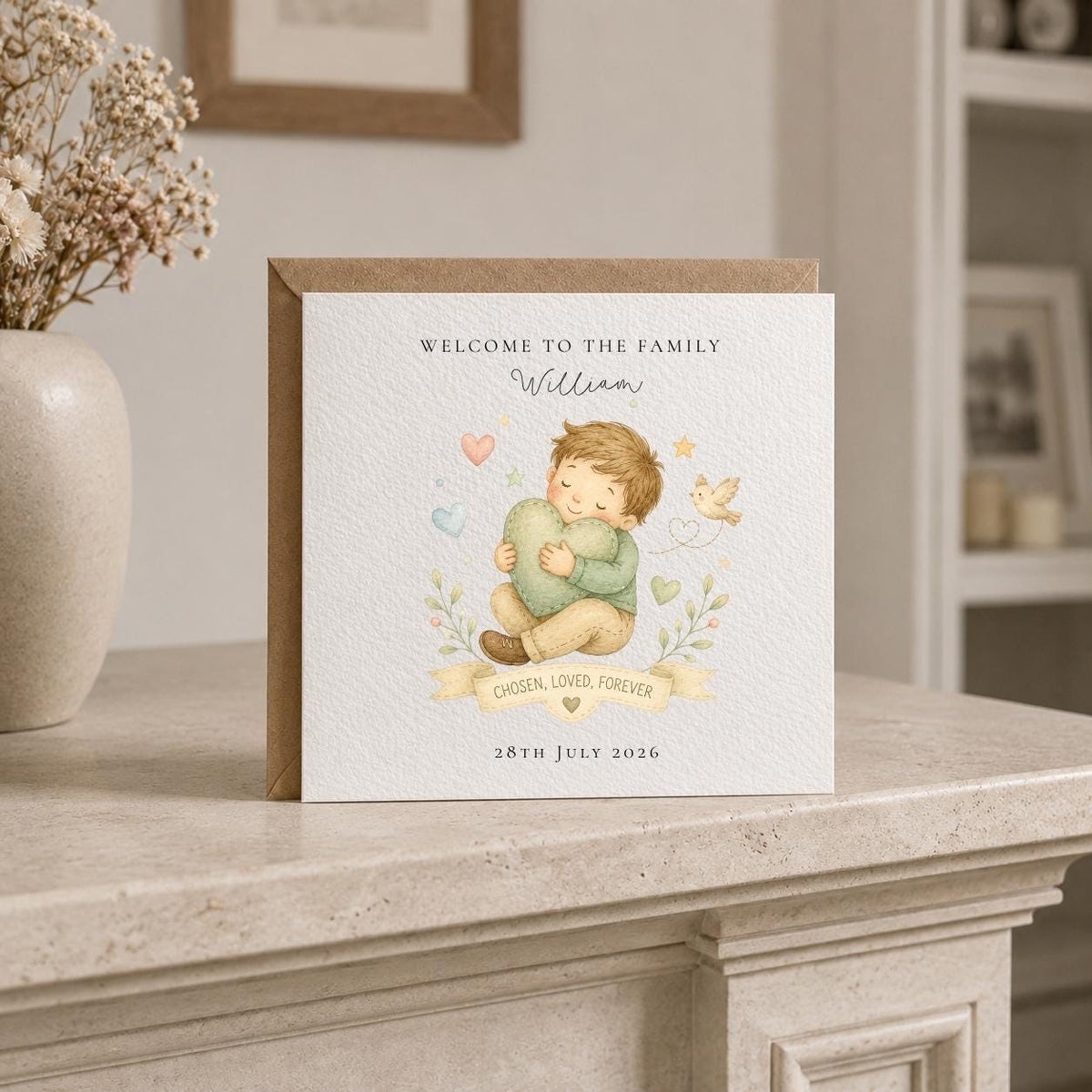 Personalised Child Adoption Card
