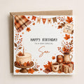 Personalised Autumn Theme Birthday Card for Son, Daughter, Sister,  Brother, Friend etc