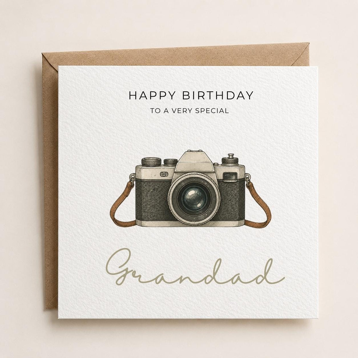 Personalised Camera / Photography Theme Birthday Card for Husband, Dad, Grandad, Son,  Uncle, Brother etc