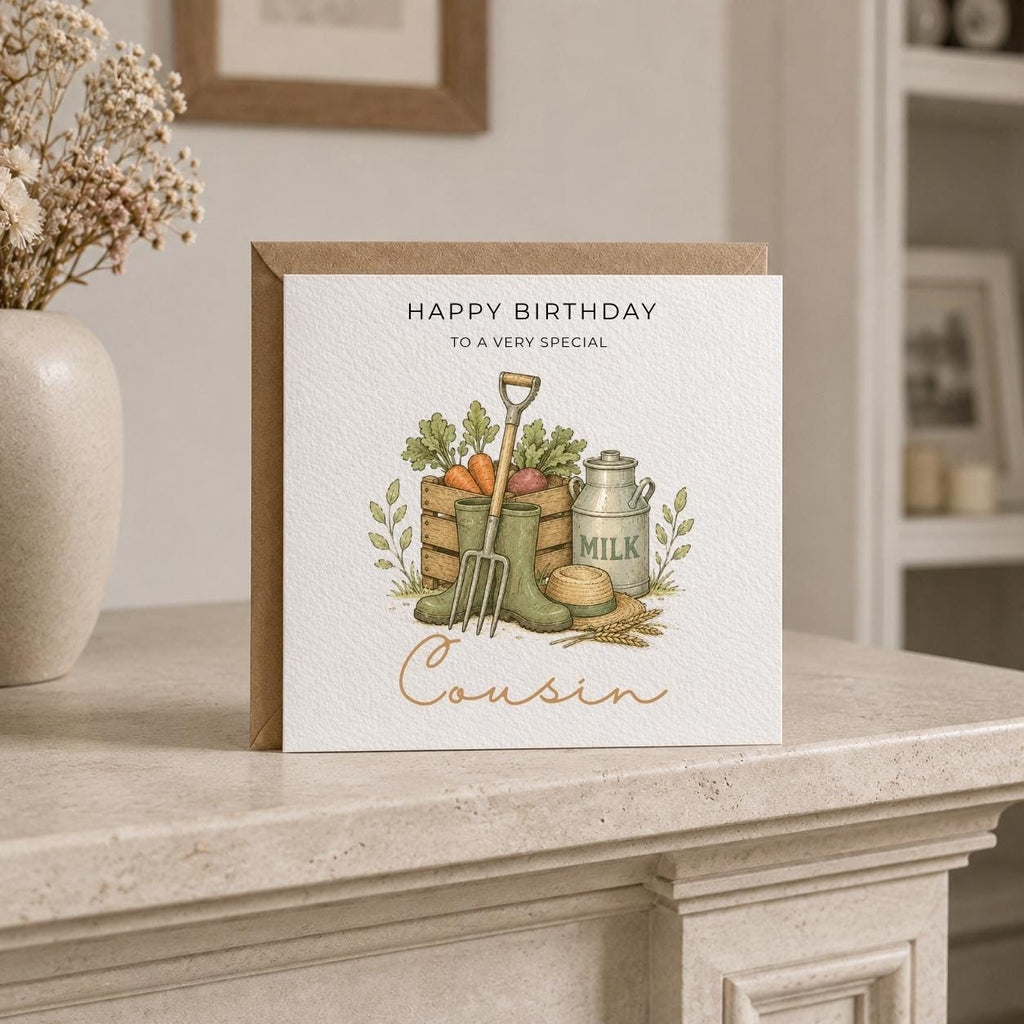 Personalised Farmer Theme Birthday Card for Husband, Dad, Grandad, Son,  Uncle, Brother etc