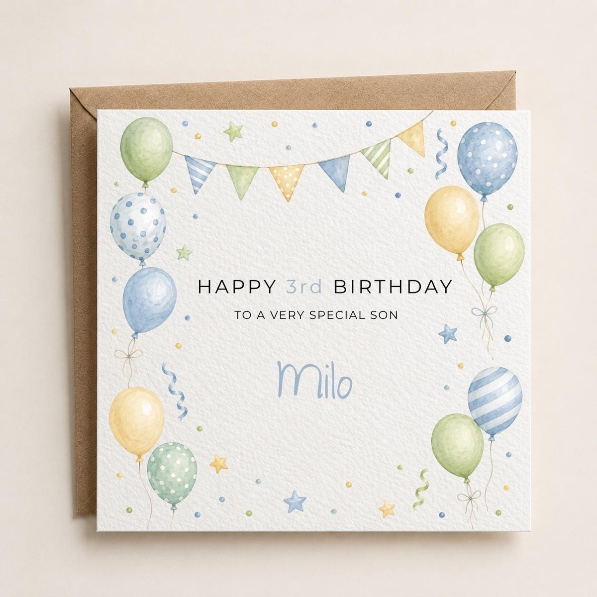 Personalised Birthday Theme Birthday Card for Son, Grandson, Brother etc