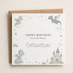 Personalised Dragon Theme Birthday Card for Son, Grandson, Brother etc