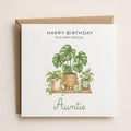 Personalised Plants Theme Birthday Card for Wife, Mum, Grandma, Daughter, Auntie, Sister etc