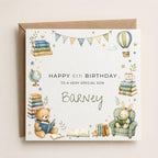 Personalised Storybook Theme Birthday Card for Son, Grandson, Brother etc