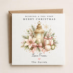 Personalised Christmas Card | Vintage Festive Greeting | Luxury Xmas Keepsake | Completely Customisable | Pretty Christmas