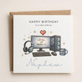 Personalised Gaming Theme Birthday Card for Husband, Dad, Grandad, Son,  Uncle, Brother etc