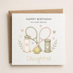 Personalised Tennis Theme Birthday Card for Daughter, Granddaughter, Sister etc