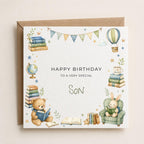 Personalised Storybook Theme Birthday Card for Son, Grandson, Brother etc
