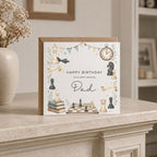 Personalised Chess Theme Birthday Card for Husband, Dad, Grandad, Son,  Uncle, Brother etc