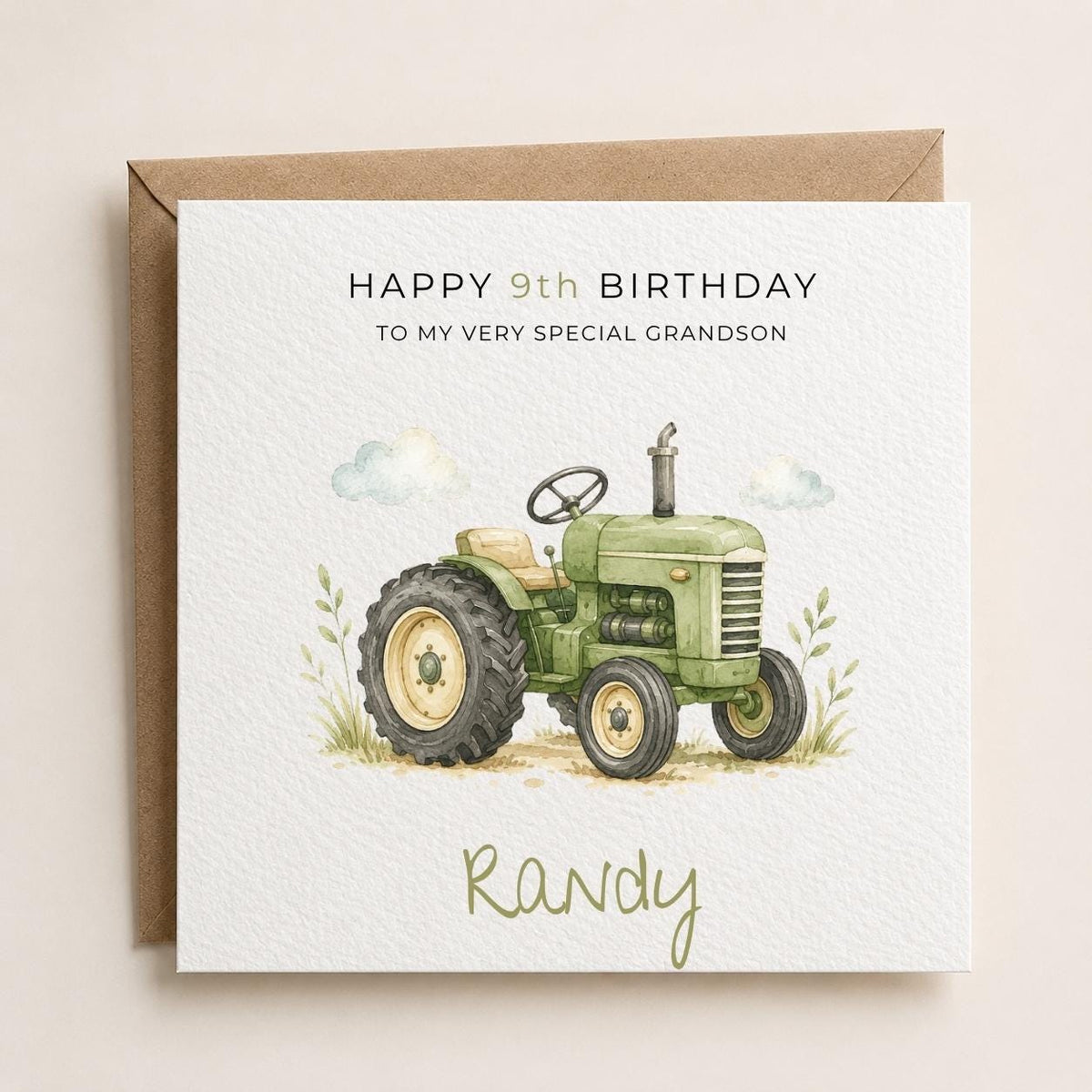 Personalised Farm Theme Birthday Card for Son, Grandson, Brother etc