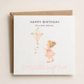 Personalised Kite Theme Birthday Card for Daughter, Granddaughter, Sister etc