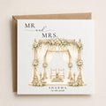 Personalised Hindu Wedding Card | Custom Surname, Date, Mr & Mrs Mandap Design