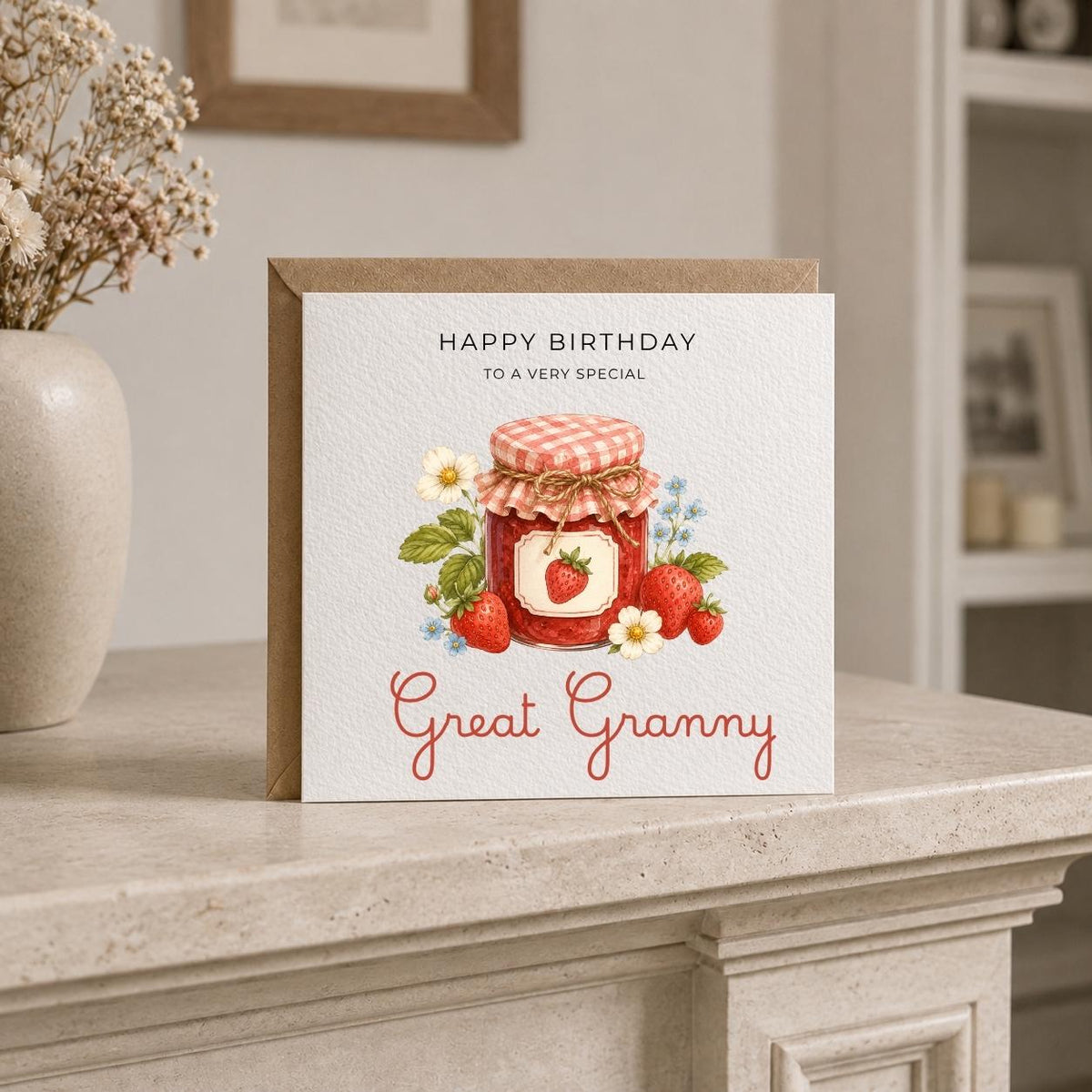 Personalised Jam Theme Birthday Card for Wife, Mum, Grandma, Daughter, Auntie, Sister etc