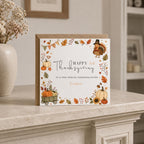 Personalised Children's Thanksgiving Theme Greetings Card, Completely Customizable