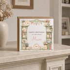 Personalised Welsh Dresser Theme Birthday Card for Wife, Mum, Grandma, Daughter, Auntie, Sister etc