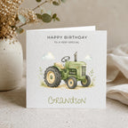Personalised Farm Theme Birthday Card for Son, Grandson, Brother etc