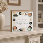 Personalised Record Theme Birthday Card for Husband, Dad, Grandad, Son,  Uncle, Brother etc