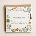 Personalised Chef / Cooking Theme Birthday Card for Husband, Dad, Grandad, Son,  Uncle, Brother etc