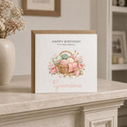 Personalised Knitting Theme Birthday Card for Wife, Mum, Grandma, Daughter, Auntie, Sister etc